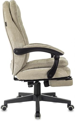 Кресло руководителя Бюрократ T-9950MSG-F Fabric песочный Light-21 крестов. пластик подст.для ног фото 4