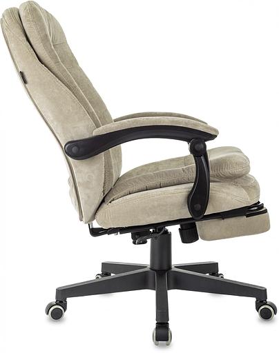 Кресло руководителя Бюрократ T-9950MSG-F Fabric песочный Light-21 крестов. пластик подст.для ног фото 6