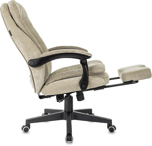 Кресло руководителя Бюрократ T-9950MSG-F Fabric песочный Light-21 крестов. пластик подст.для ног фото 7