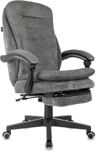 Кресло руководителя Бюрократ T-9950MSG-F Fabric серый Light-19 крестов. пластик подст.для ног фото 1