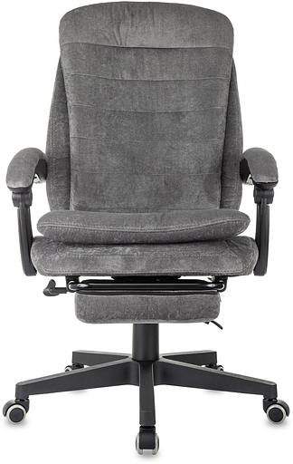 Кресло руководителя Бюрократ T-9950MSG-F Fabric серый Light-19 крестов. пластик подст.для ног фото 2