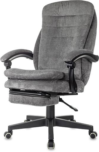 Кресло руководителя Бюрократ T-9950MSG-F Fabric серый Light-19 крестов. пластик подст.для ног фото 3