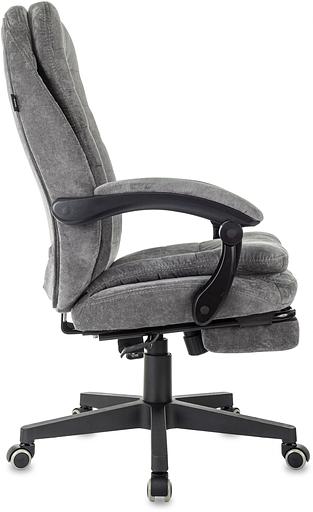 Кресло руководителя Бюрократ T-9950MSG-F Fabric серый Light-19 крестов. пластик подст.для ног фото 4