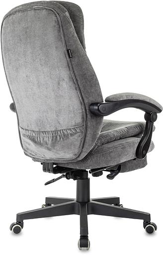 Кресло руководителя Бюрократ T-9950MSG-F Fabric серый Light-19 крестов. пластик подст.для ног фото 5