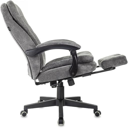 Кресло руководителя Бюрократ T-9950MSG-F Fabric серый Light-19 крестов. пластик подст.для ног фото 7