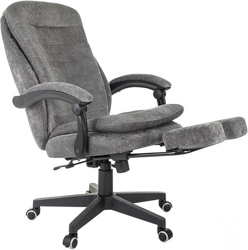 Кресло руководителя Бюрократ T-9950MSG-F Fabric серый Light-19 крестов. пластик подст.для ног фото 8