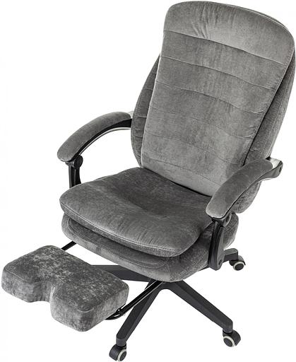 Кресло руководителя Бюрократ T-9950MSG-F Fabric серый Light-19 крестов. пластик подст.для ног фото 9