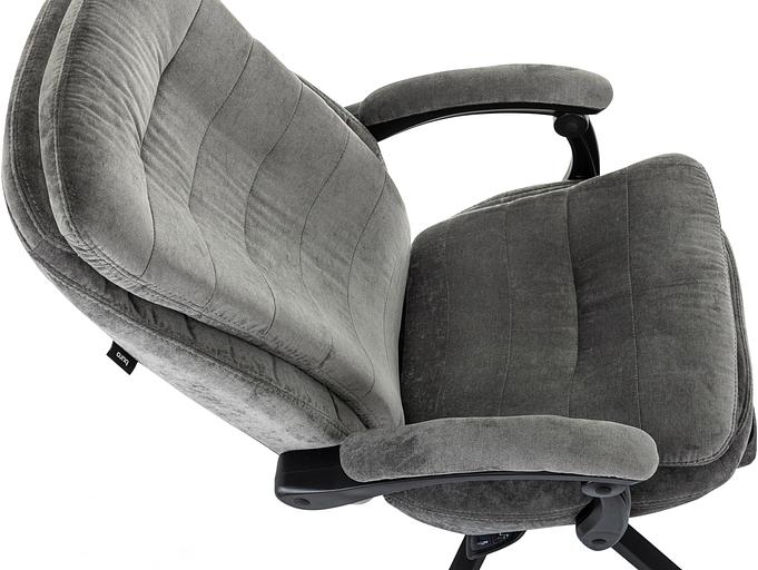 Кресло руководителя Бюрократ T-9950MSG-F Fabric серый Light-19 крестов. пластик подст.для ног фото 10