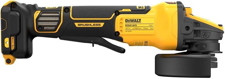 Угловая полировальная машина DeWalt DCG416VSN-XJ D125мм аккум. фото 2