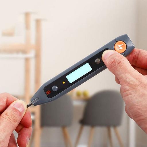 Индикаторная отвертка-тестер напряжения цифровая "Home Series Gray" Deli HT7005 (12-250 В, фонарик, батарейки в комплекте) фото 3