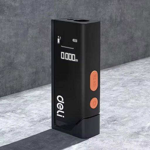 Deli Лазерный дальномер "Home Series Black" Deli DL331150 диапазон измерений 0,05~50м, точность измерения ±3мм, 370 мАч, OLED дисплей, Type-C, вес 48 грамм, эксклюзивный дизайн фото 3