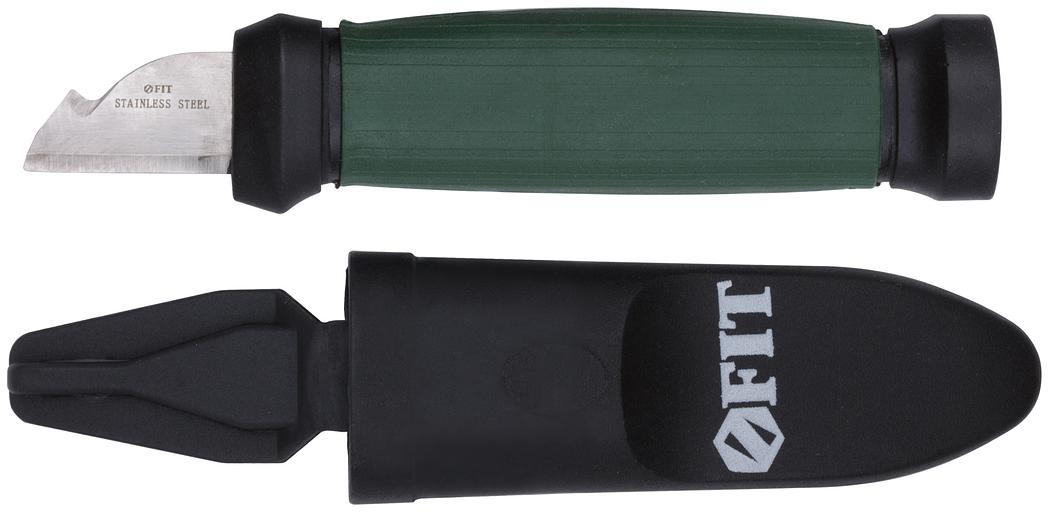 Нож электрика, нерж.сталь, 2-х сторонняя заточка, лезвие 33 мм фото 1