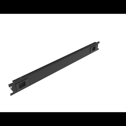 Заглушка 1U в телекоммуникационный шкаф 19", пластиковая защелка, монтаж без инструментов фото 1