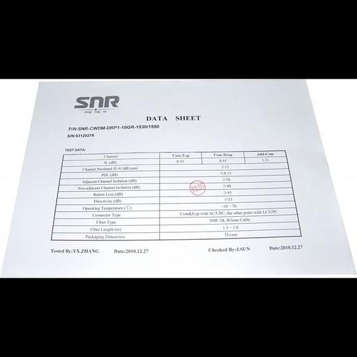 Модуль Add/Drop SNR-CWDM-10GR-OADM1-1530/1550 фото 3