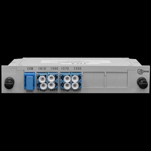 Мультиплексор CWDM одноволоконный 4-канальный (trx:1610-1550, 1470-1530), в пластиковом слоте фото 1