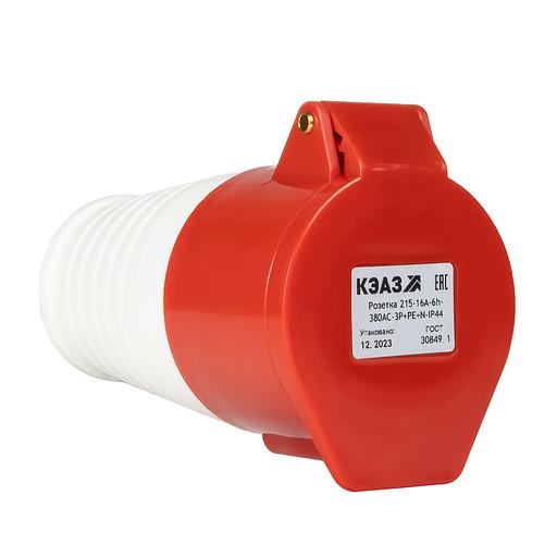 Розетка кабельная 215-16А-6h-380AC-3P+PE+N-IP44 фото 5