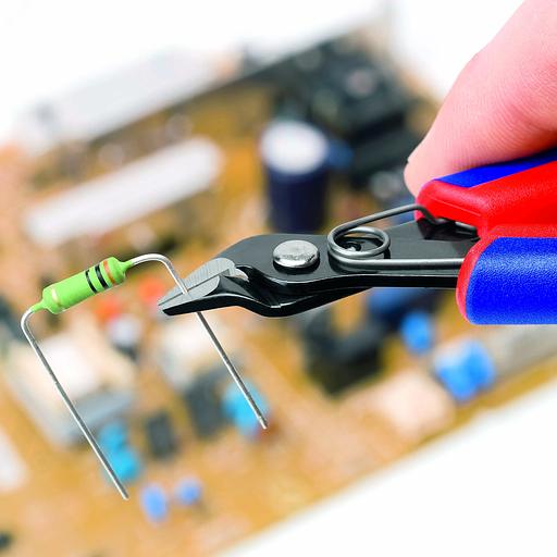 Бокорезы прецизионные ElecTronic Super KNips для тонких работ резка - мягкая проволока 02-16мм проволока средней твердости 12мм L=125мм высокочастотная закалка режущих кромок до 64HRC двухкомпонентные рукоятки черные фото 5