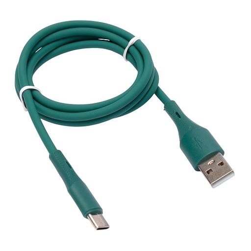 Cablexpert Кабель USB2.0 AM/Type-C, 3А, 18Вт, QC3.0, силиконовый, медь, 1м, зеленый, пакет (CC-USB2S-AMCM-1M-GN) фото 1