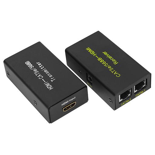 HDMI удлинитель по витой паре RJ-45(8P-8C) кат. 5е/6, передатчик+приемник,, фото 1