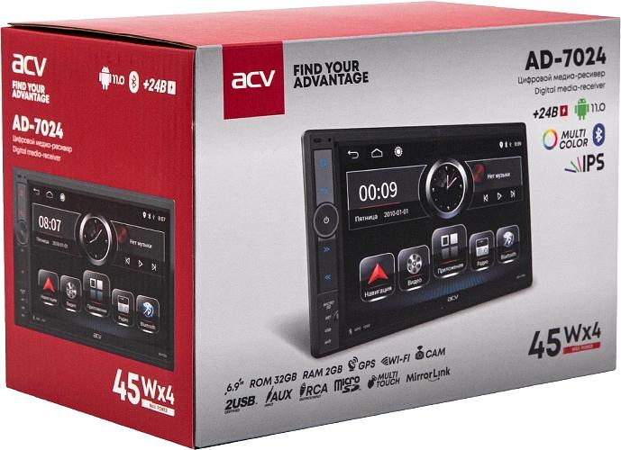 Автомагнитола ACV AD-7024 2DIN 4x45Вт 2000Mb Android 11 6.9" (43186) фото 9