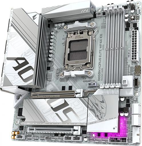 Материнская плата Gigabyte B850M A ELT WF6E ICE SocketAM5 AMD B850 4xDDR5 mATX AC`97 8ch(7.1) 2.5Gg RAID+HDMI фото 3