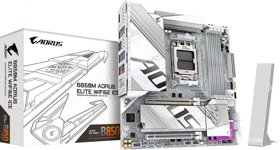 Материнская плата Gigabyte B850M A ELT WF6E ICE SocketAM5 AMD B850 4xDDR5 mATX AC`97 8ch(7.1) 2.5Gg RAID+HDMI фото 5