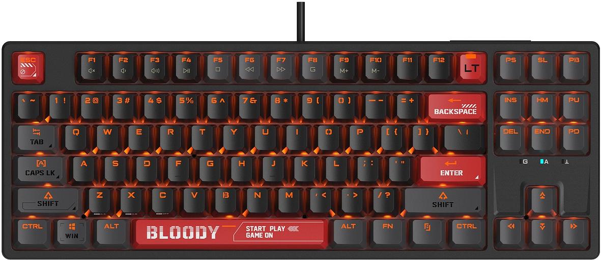 Клавиатура A4Tech Bloody AT87 механическая черный/красный USB for gamer LED (AT87) фото 4