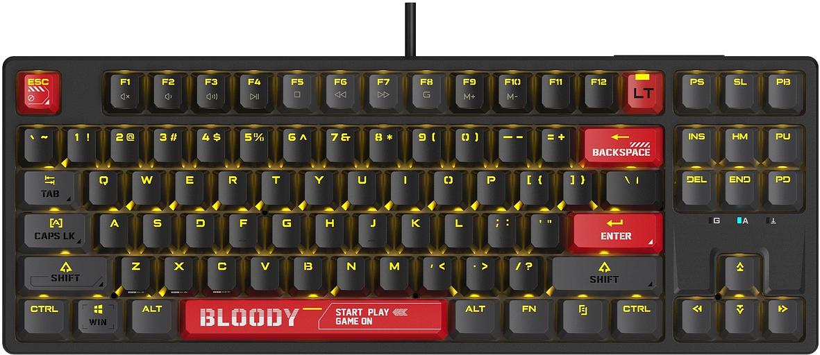 Клавиатура A4Tech Bloody AT87 механическая черный/красный USB for gamer LED (AT87) фото 7