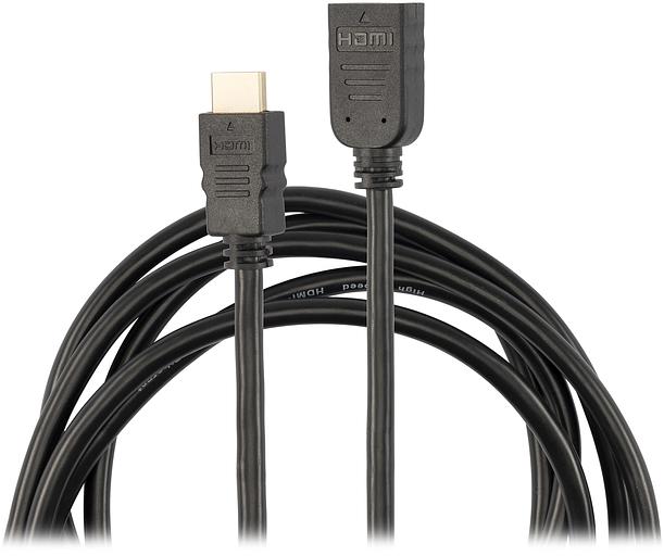 Кабель-удлинитель аудио-видео Buro HDMI (m)/HDMI (f) 1.5м. позолоч.конт. черный (BU-HDMI2.0-EXTND-1.5M) фото 1