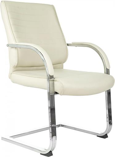Кресло Бюрократ T-8010-LOW-V слоновая кость эко.кожа полозья фото 1