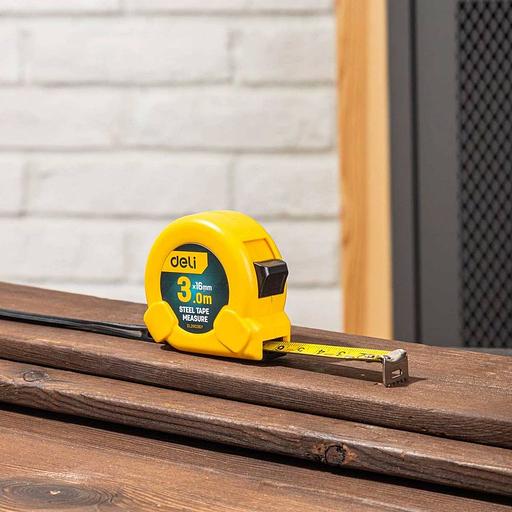 Измерительный и разметочный инструмент Deli Рулетка Deli DL280316 3м*16мм, метрическая фото 2