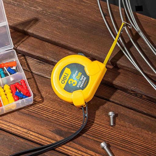 Измерительный и разметочный инструмент Deli Рулетка Deli DL280316 3м*16мм, метрическая фото 4