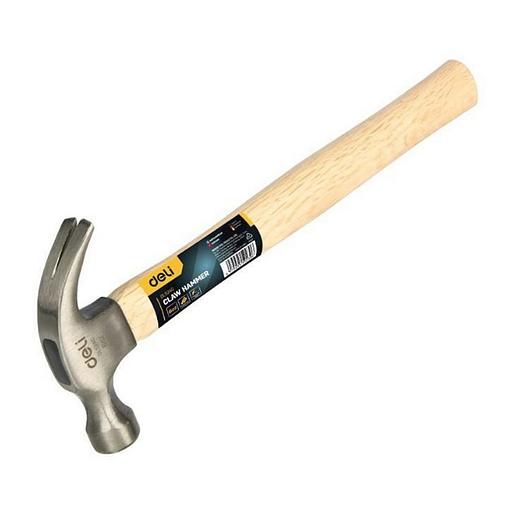 Ударно-рычажный инструмент Deli Молоток-гвоздодер Deli DL5240 250 гр деревянная рукоять фото 1
