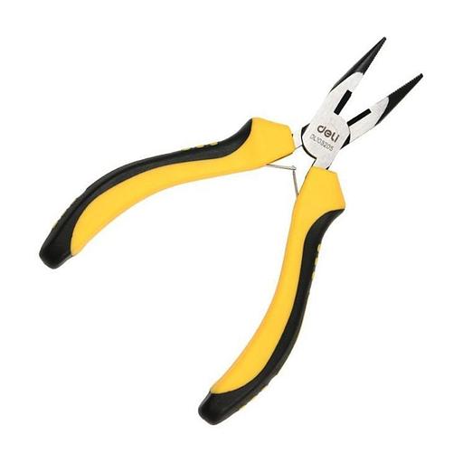 Шарнирно-губцевый инструмент Deli Мини-плоскогубцы удлиненные Deli DL103205 109мм, двухкомпонентная рукоять фото 1