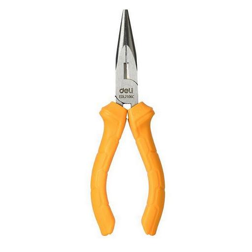 Шарнирно-губцевый инструмент Deli Удлиненные плоскогубцы Deli DL2106C 160мм, пластиковая рукоять фото 1
