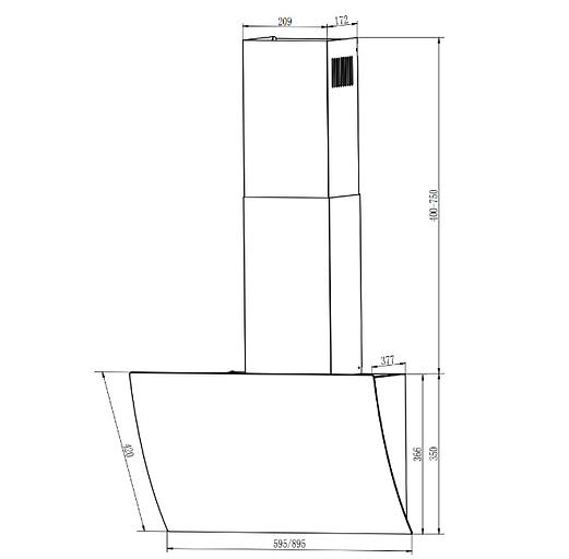 Вытяжка ELIKOR ELIKOR Вытяжка ELIKOR КВ WAVE 60 WH (243080) (243080) фото 10