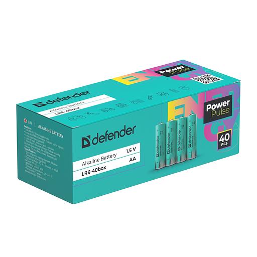 Defender Батарейка алкалиновая LR6-40box AA, бокс, 40 шт., PowerPulse фото 1