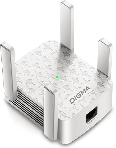 Повторитель беспроводного сигнала Digma D-WR400 AC1200 10/100BASE-TX/Wi-Fi белый фото 1