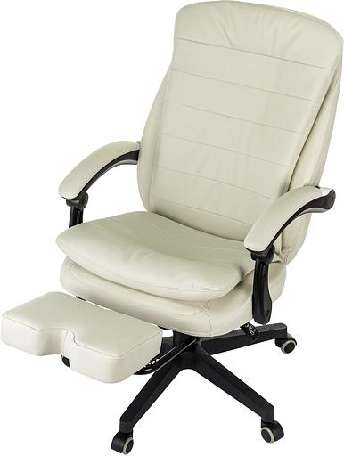 Кресло руководителя Бюрократ T-9950MSG-F слоновая кость эко.кожа крестов. пластик подст.для ног фото 9