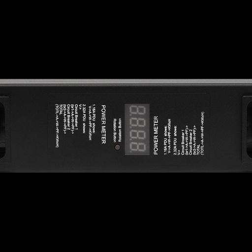 Блок розеток с функцией измерения серии IEX тип PM на 24хIEX (C13/C19), шнур питания 3м с вилкой IEC 60309 16A 1P+N+E фото 2