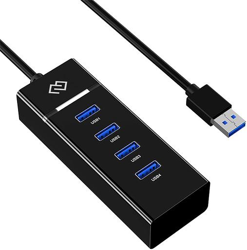 Разветвитель USB-C Digma DHUB-4USB-C-3.0 4порт. черный фото 1
