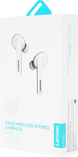 Гарнитура внутриканальные Lenovo HT28 белый беспроводные bluetooth в ушной раковине (УТ000023560) фото 5