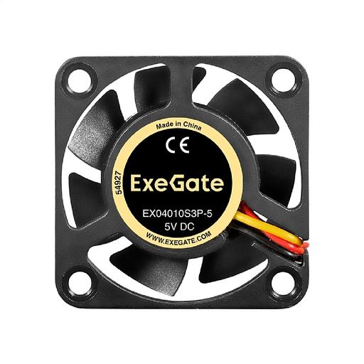 Exegate EX295193RUS Вентилятор 5В DC ExeGate EX04010S3P-5 (40x40x10 мм, Sleeve bearing (подшипник скольжения), 3pin, 5000RPM, 24dBA) фото 1