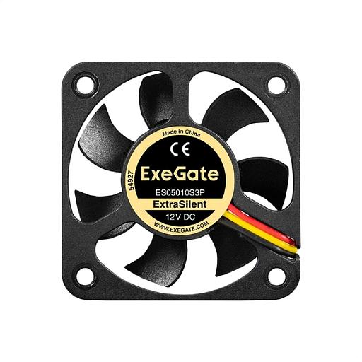 Exegate EX297018RUS Вентилятор 12В DC ExeGate ExtraSilent ES05010S3P (50x50x10 мм, Sleeve bearing (подшипник скольжения), 3pin, 5000RPM, 28dBA) фото 1