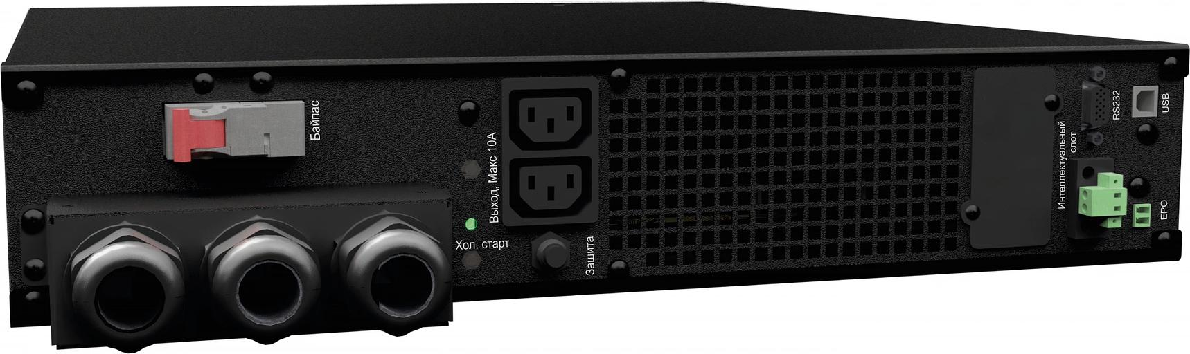 Импульс ИБП ФОРВАРД 10000 {~230В, 10000ВА/10000 Вт, LCD+LED, EPO, RS-232, SmartSlot, USB, АКБ 16х9Ач, ЗУ 5А, Клеммная колодка,IEC-C13x2, Автомат АС 63А} {FW10301} фото 2