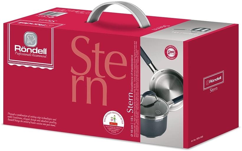 Ковш Rondell Stern RDS-008, 1.9л, с крышкой 16см, серый фото 6