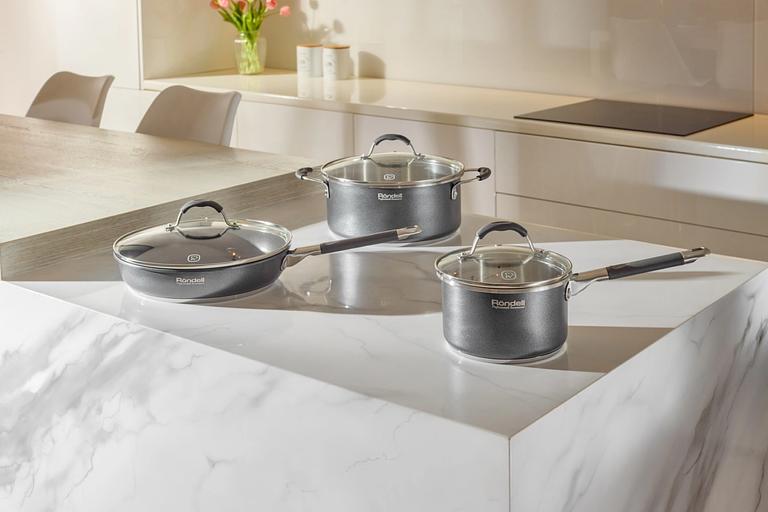 Ковш Rondell Stern RDS-008, 1.9л, с крышкой 16см, серый фото 9