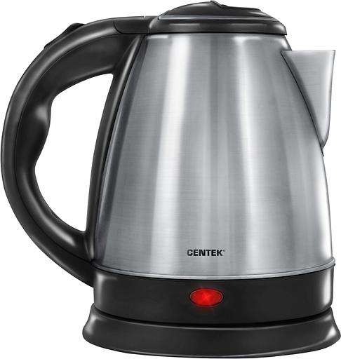 Чайник Centek CT-0035 (матовый) металл 1,5л, 2000W, хромированная вставка на крышке фото 2