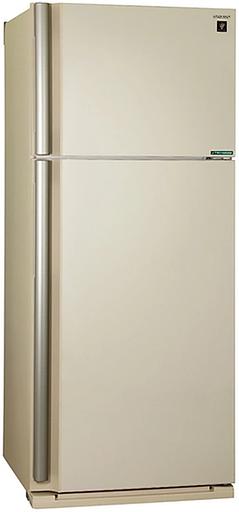 Холодильник Sharp SJ-XE59PMBE бежевый двухкамерный 430/148л морозилка сверху фото 2
