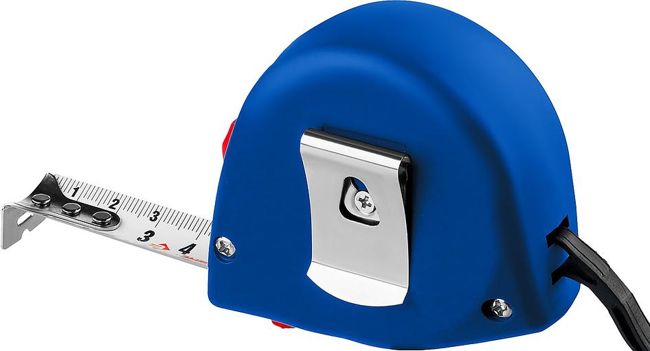 Рулетка ЗУБР "КОМФОРТ", корпус с резиновым напылением, 5мх19мм 34016-5 фото 2